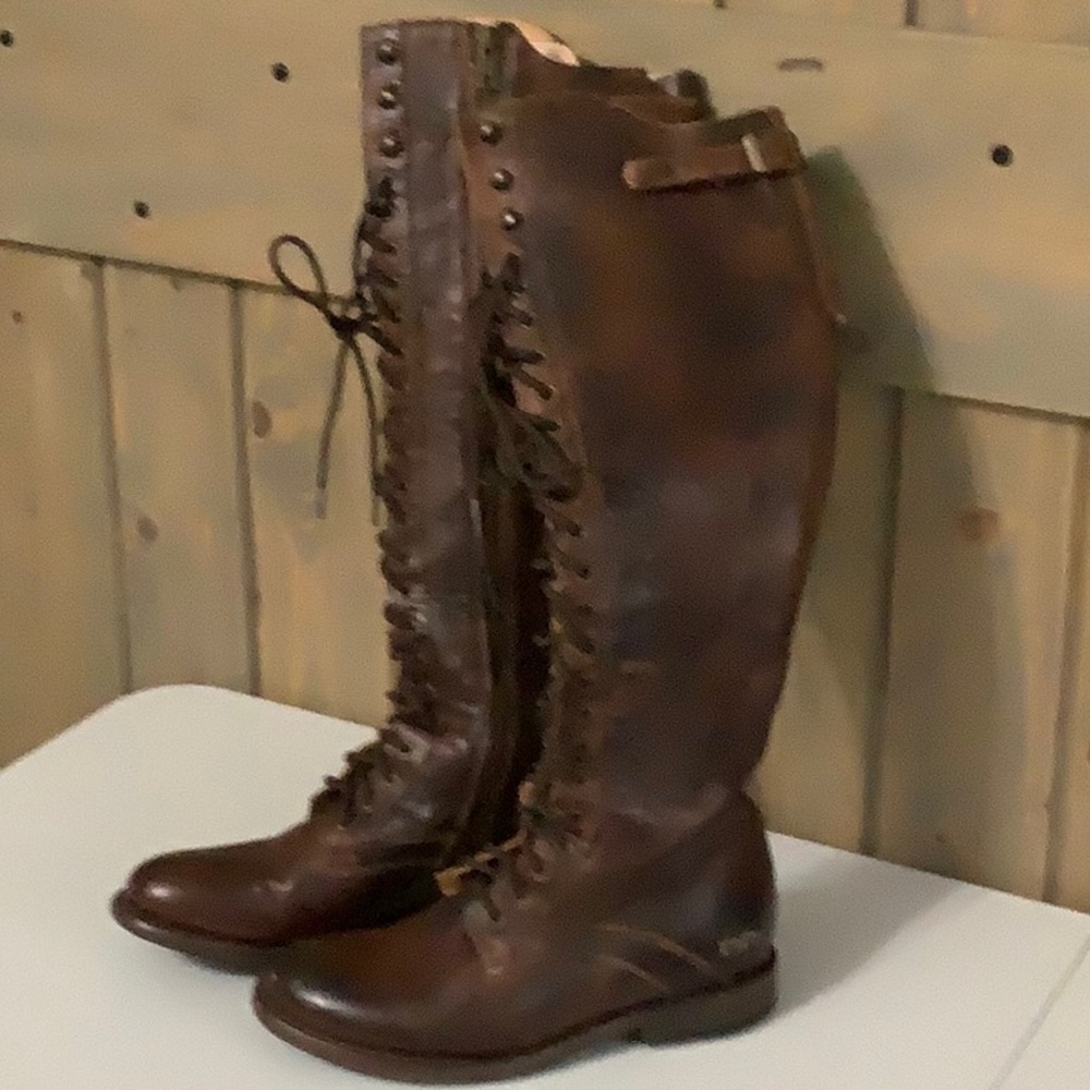 EUC Bed Stu Della leather Teak Lace-Up boots cobbler made Goodyear welted. - Picture 4 of 10